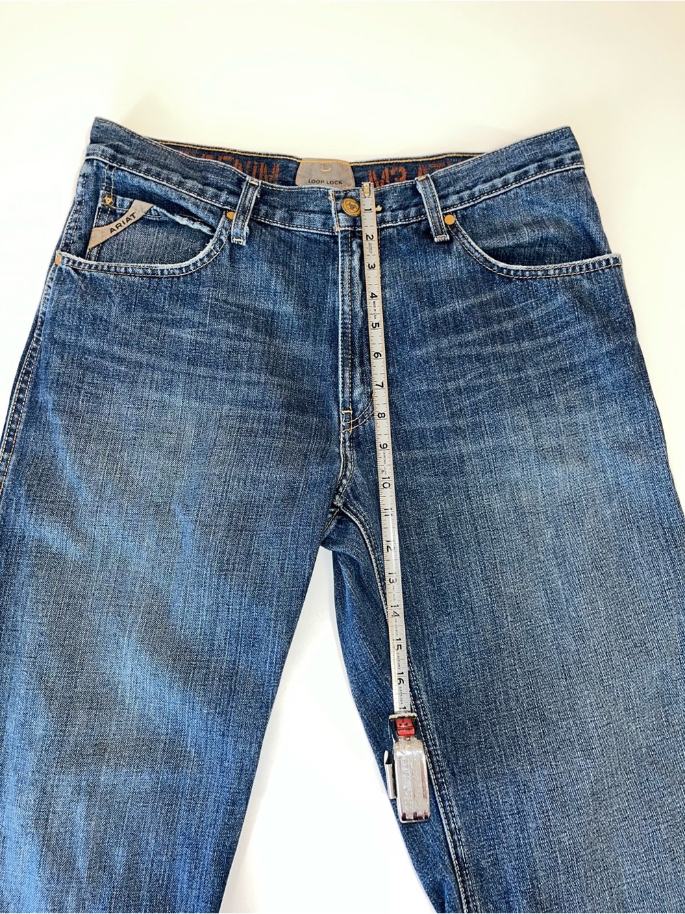 Ariat M3 Athletic Fit Jeans Loop Lock Medium Wash Blue Western Men’s 33x36 - Picture 12 of 14